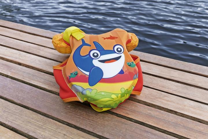 Productafbeelding Bestway Puddle Jumper® zwemvest kleine walvis met stoffen overtrek, 0-2 jaar (tot 15 kg)