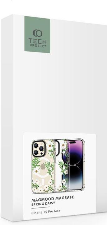 Image du produit Tech-Protect MagMood MagSafe iPhone 15 Pro Max Case - Daisies avec feuilles (Apple iPhone 15 Pro Max)