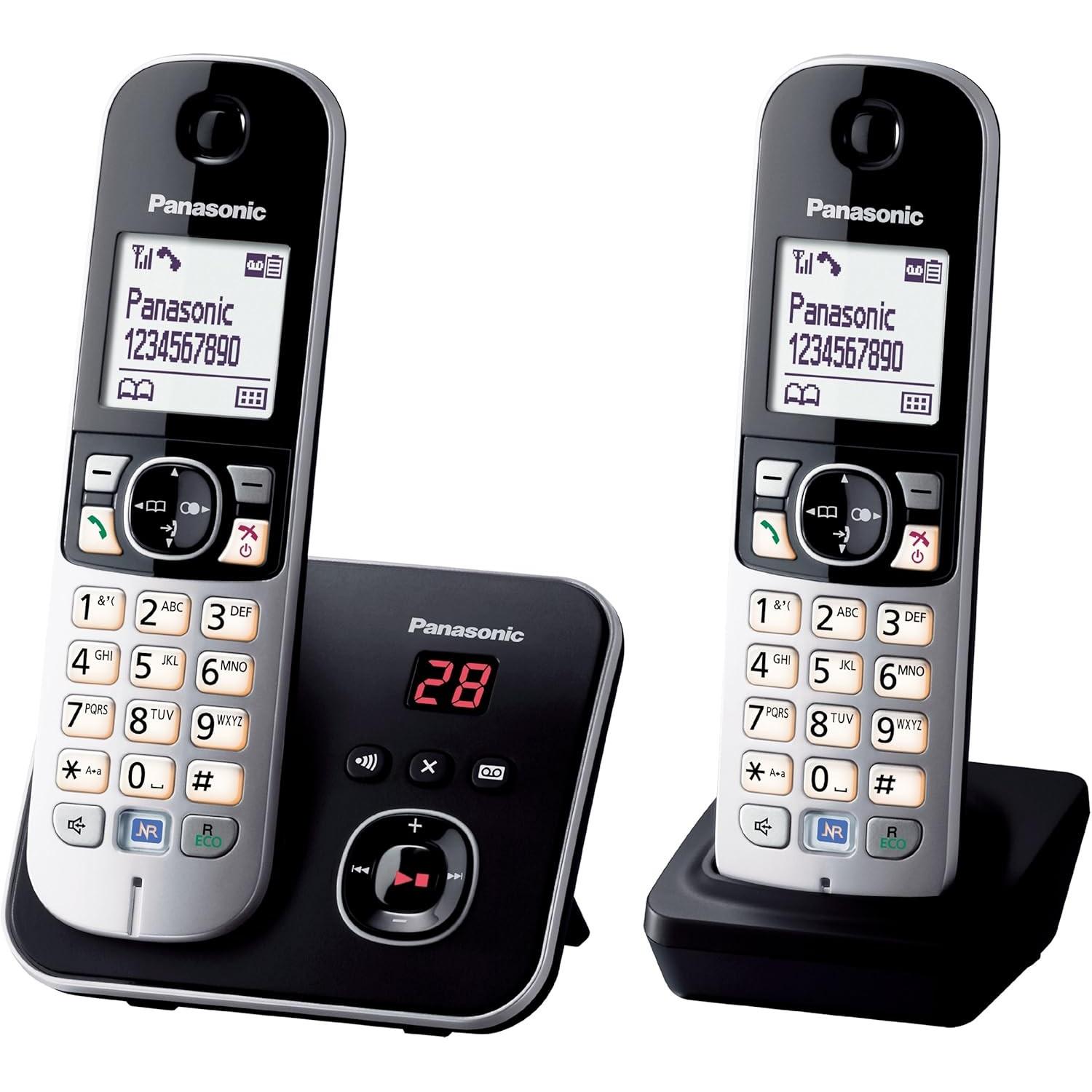 Panasonic TELEPHONE DECT DUO Noir, Telefon, Grau