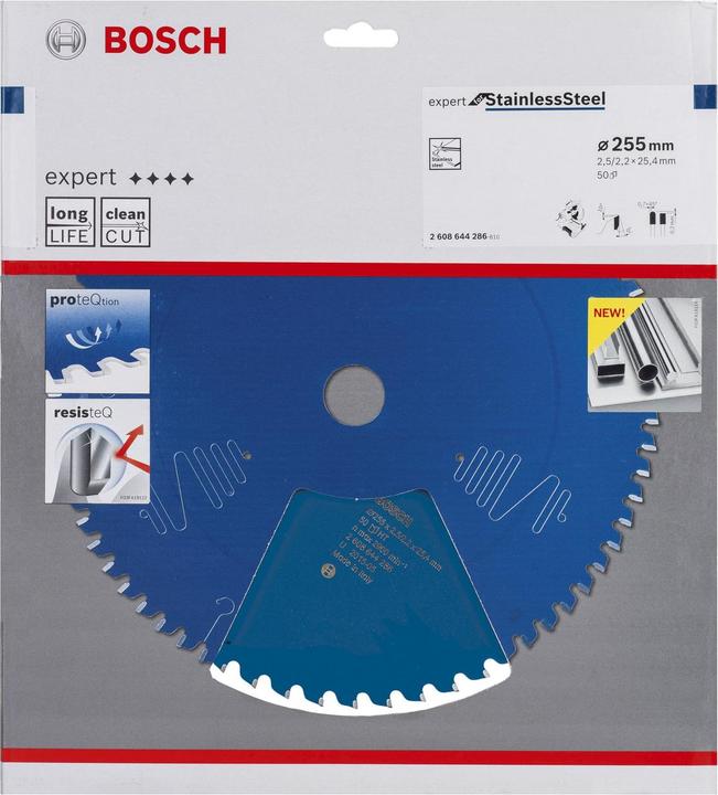 Produktbild Bosch Professional Zubehör Kreissägeblatt Expert for Stainless Steel, 255 x 25,4 x 2,5 x 50