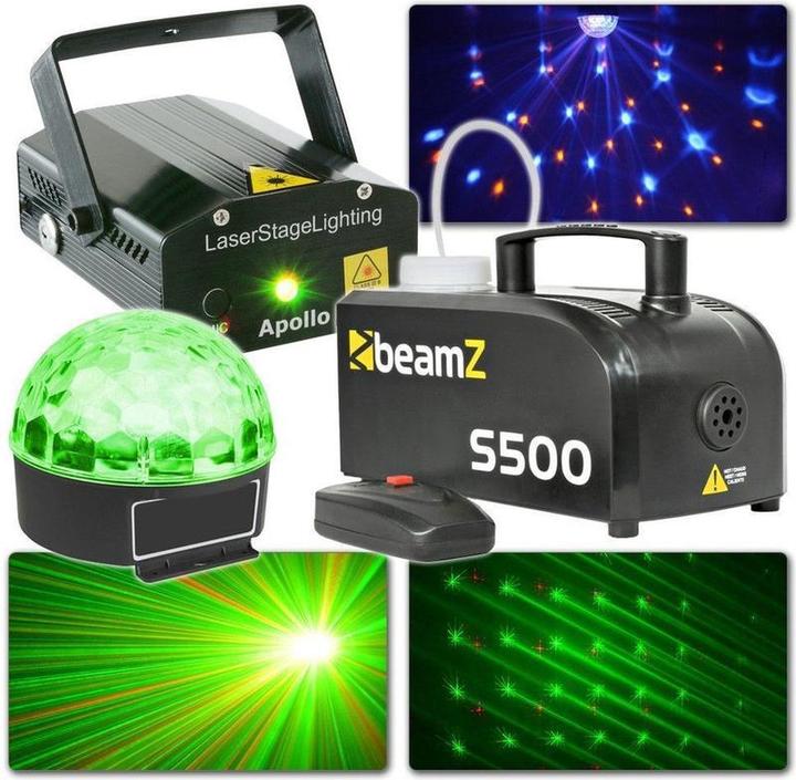 BeamZ Complete light set - plug and play light set with laser, LED light effect and
