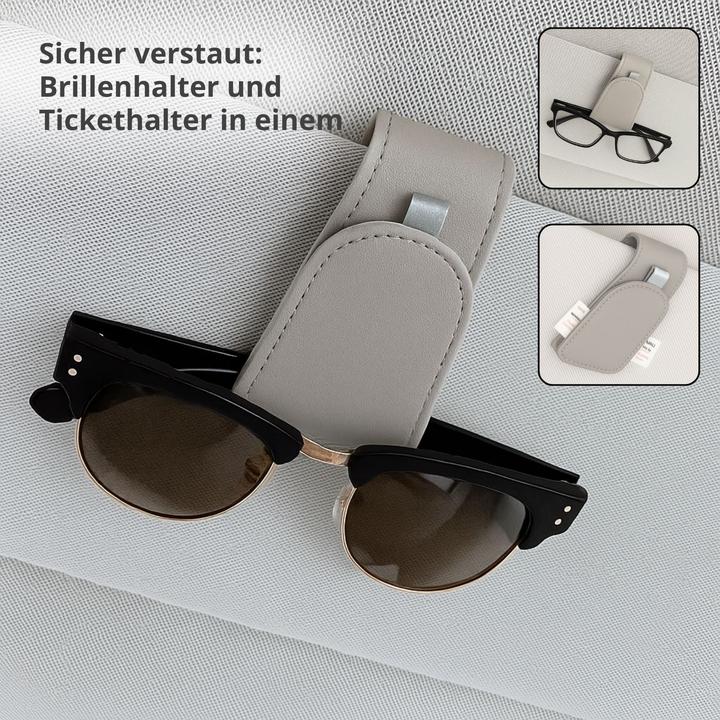 Actual product image Hermex Brillenablage fürs Auto Sonnenblende-Clip Sonnenbrillenhalter Etui