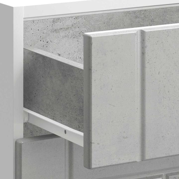 Produktbild vidaXL Küchen-Unterschrank Lucca Betongrau Holzwerkstoff Spülenunterschrank (60 x 46 x 81.5 cm)