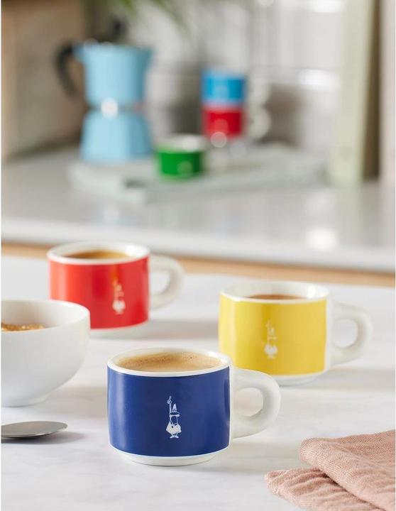 Productafbeelding Bialetti CUP Set van 6 porseleinen mokken met voet Koffiemok Kleur 60ml (65 ml, 6x)