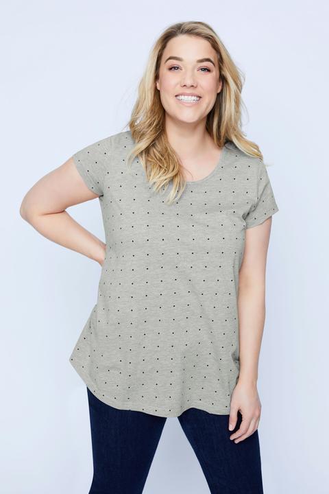 Produktbild Ulla Popken Bellieva-T-Shirts, 2er-Pack, Kurzarm, seitl. Raffung, GOTS (58)