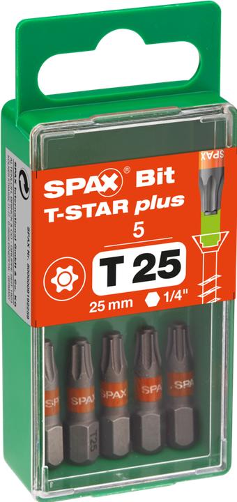Actual product image Spax BIT T-STAR PLUS T25 25mm S (T-STAR plus)
