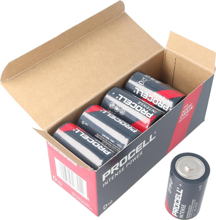 Produktbild Duracell 10 Stück Procell Intense Mono D, LR20 im Karton, für energieintensive Geräte (10 Stk., D)