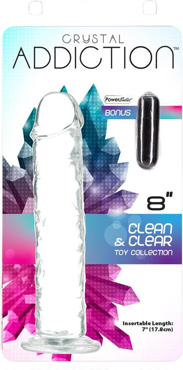 Actual product image Naked Addiction Crystal Addiction 20 cm Vertical Clear TPE