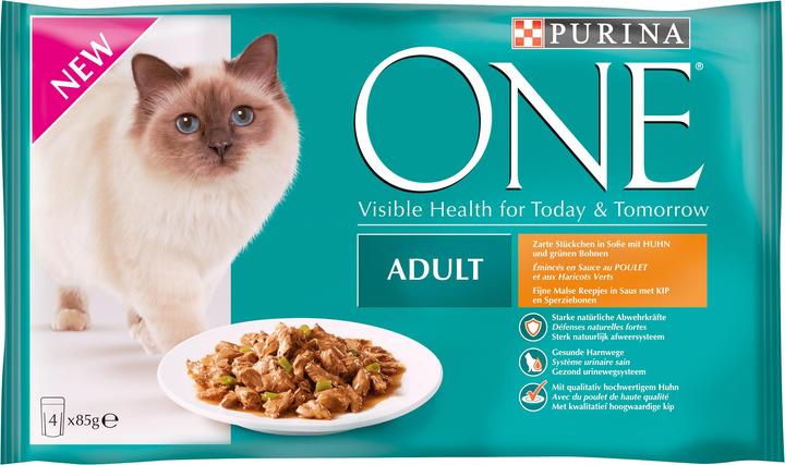 Produktbild Purina ONE Adult (Adult, 4 Stk., 340 g)