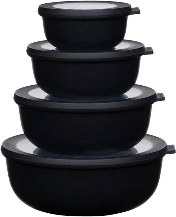 Immagine prodotto Mepal Set di 4 ciotole basse Cirqula - Nero nordico (233104) (2.25 l)