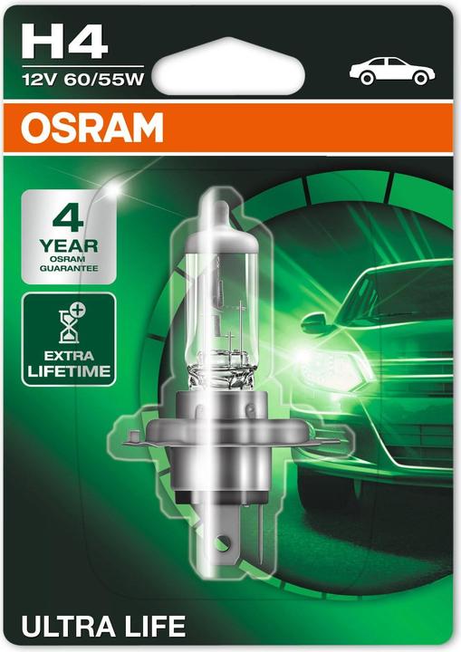 Produktbild Osram Scheinwerferlampe H4, 64193ULT-01B, 12 V 60 55 W, Ul (H4)