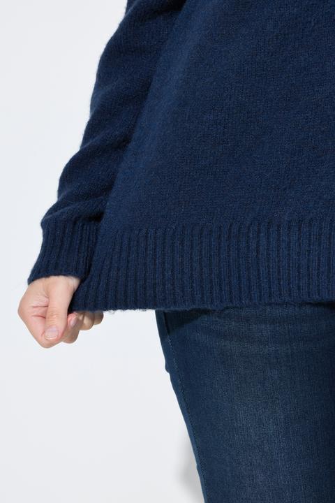 Produktbild Ulla Popken Strickjacke, Ajourmuster, Rundhals, Langarm (50, 52)