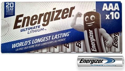 Immagine prodotto Energizer Ultimate Lithium Micro (10 pz., AAA, 1250 mAh)