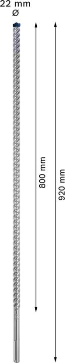 Actual product image Bosch Professional Zubehör Expert SDS max-8X hammer drill, 22 x 800 x 920 mm (4-22 millimetres)