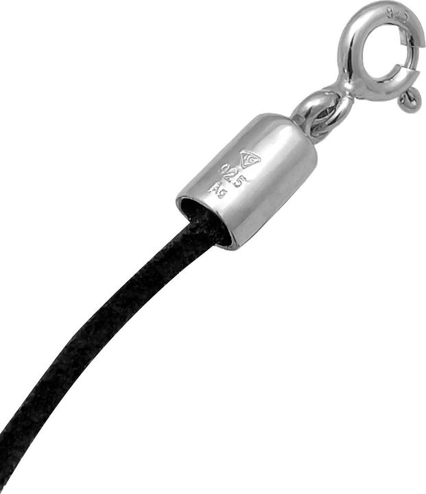Image du produit Elli Collier Choker coeur ruban de satin 925 argent (Similicuir, Argent sterling 925, Pas de pierre, 36 cm)