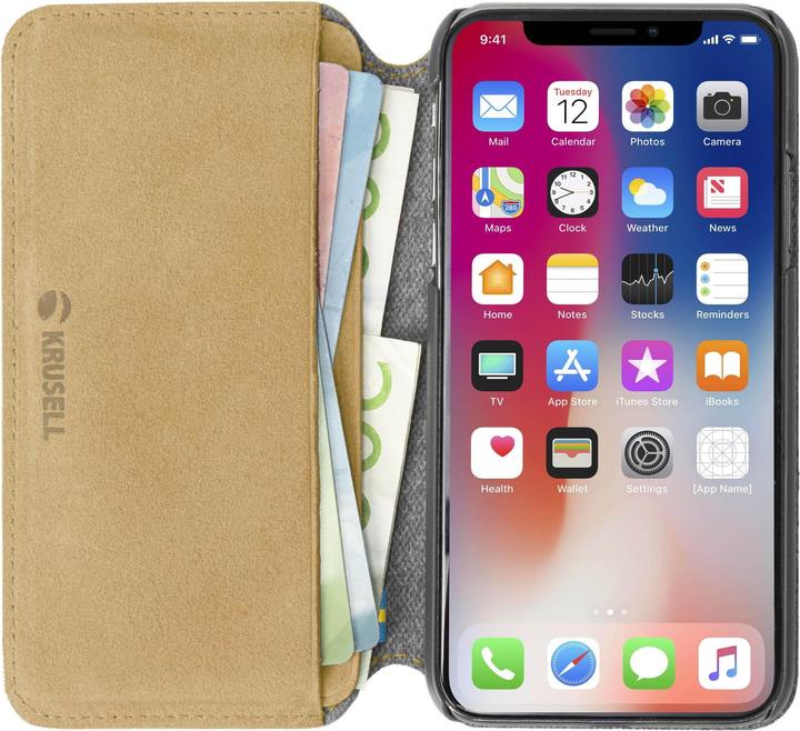 Productafbeelding Krusell Broby 4 Card SlimWallet Apple iPhone XS Max cognac (Apple iPhone XS Max)