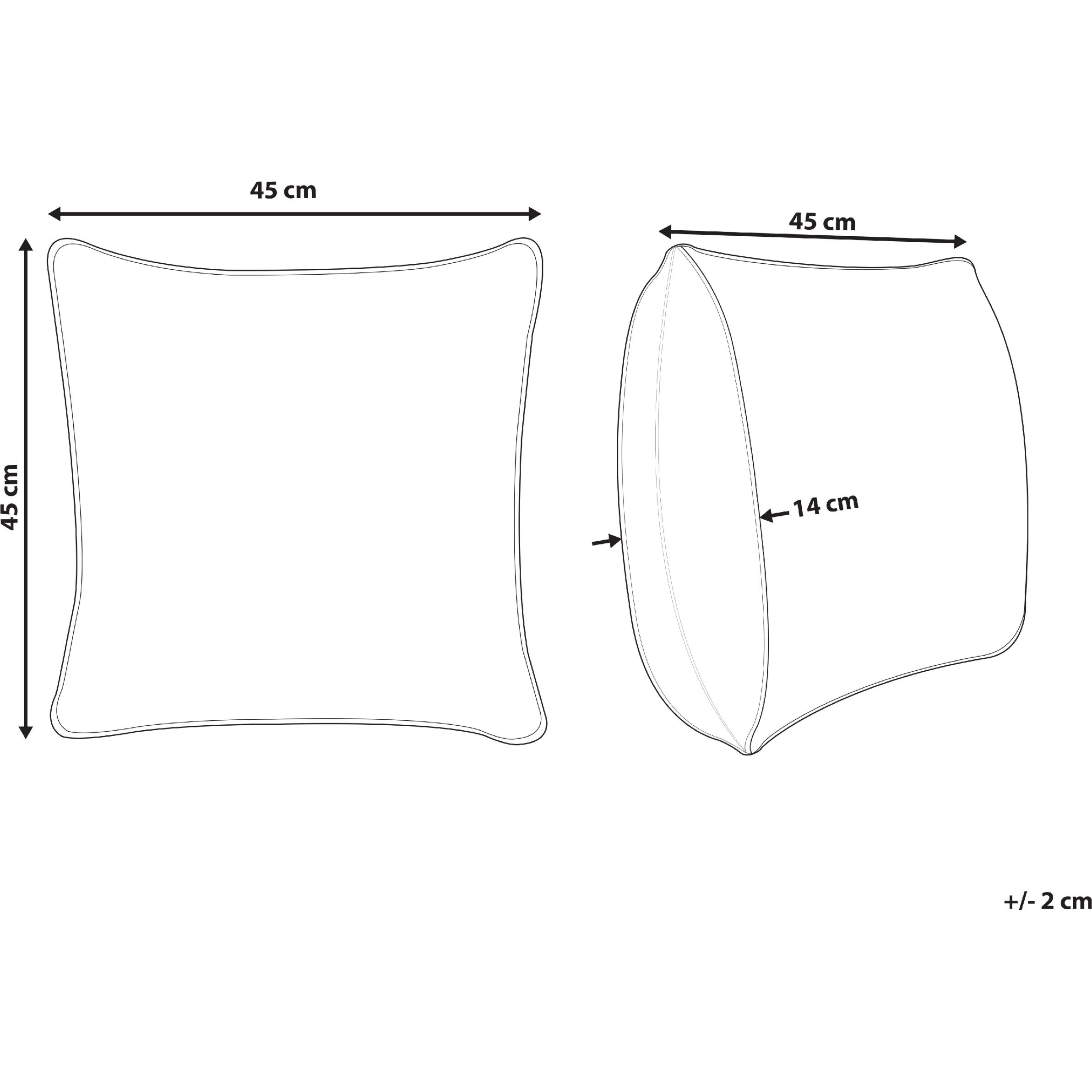 Thumbnail - Beliani, Dekokissen, Pilea (45 x 45 cm)