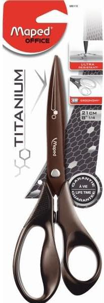 Actual product image Maped M686110 - Scissors Titanium, 21cm, asymmetrical, black (21 cm)