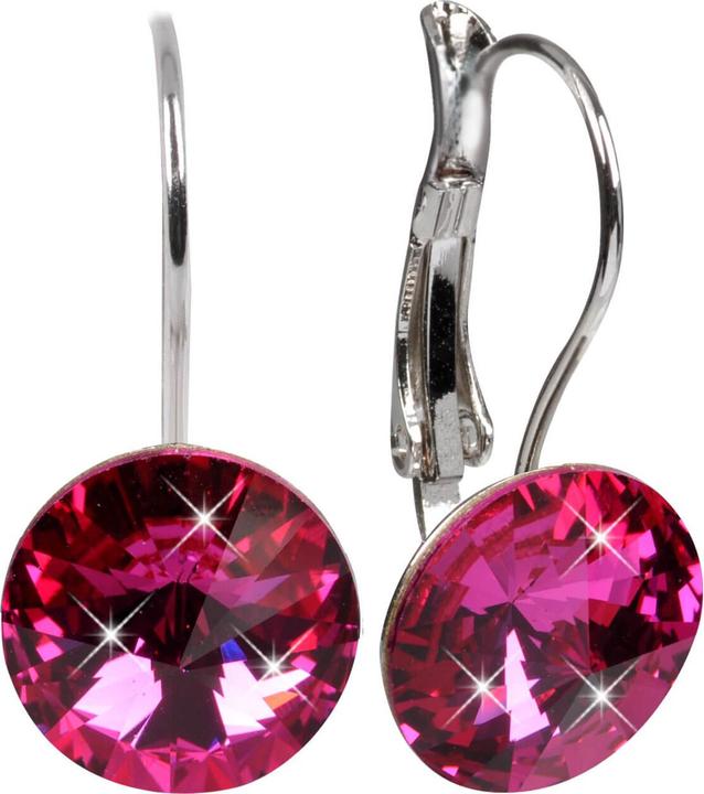 Levien Elegant Rivoli Fuchsia earrings (L)