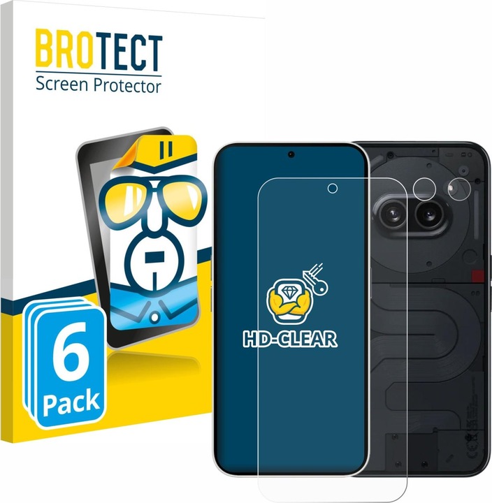 Immagine prodotto BROTECT Pellicola Trasparente (6 Pezzo/i, Niente Telefono (2a))