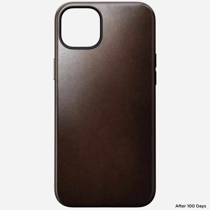 Image du produit Nomad Coque arrière en cuir moderne Horween iPhone 15 Plus noir (Apple iPhone 15 Plus)