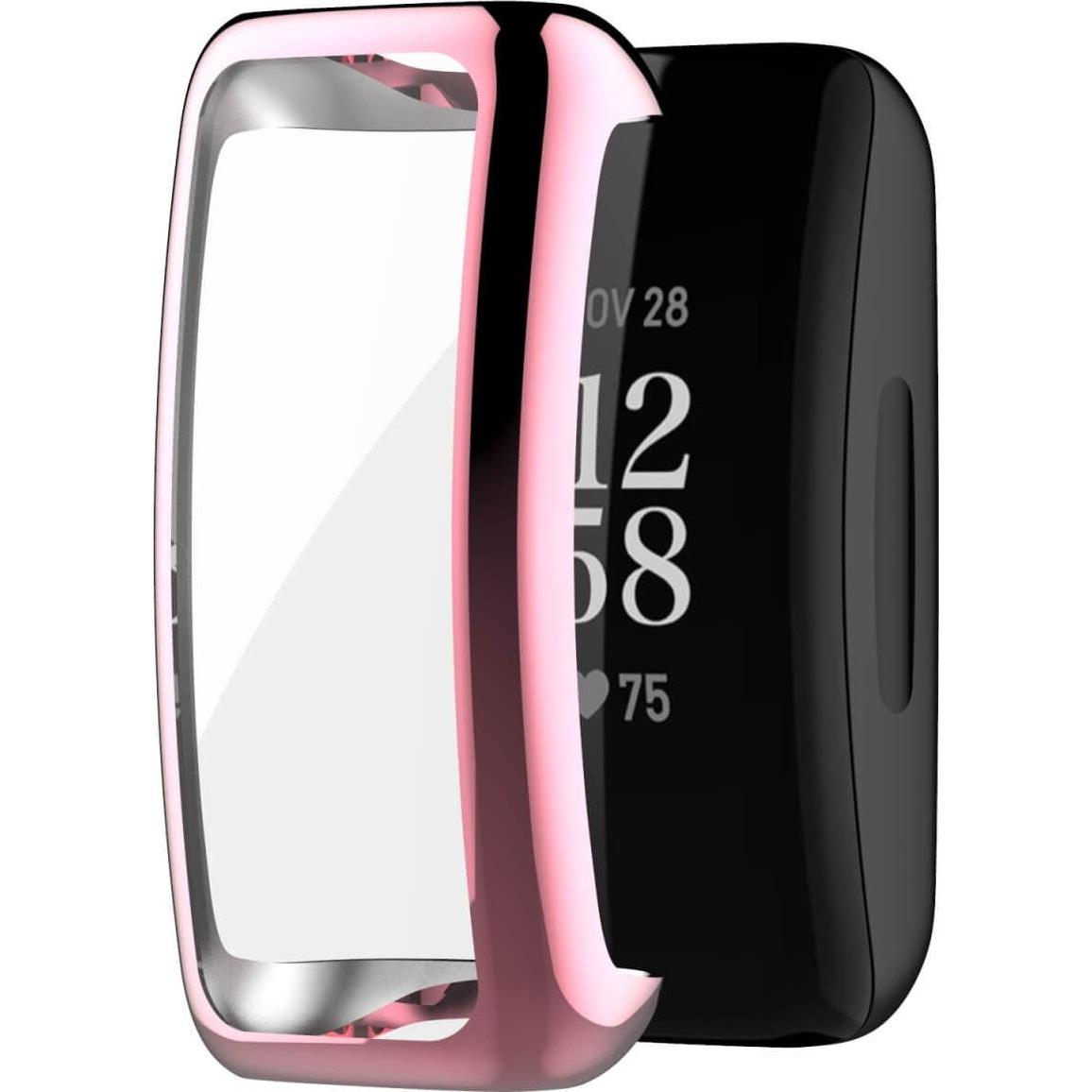 Cover-Discount Fitbit Inspire 3 - Custodia protettiva in gomma rosa, Accessori per smartwatch, Rosa