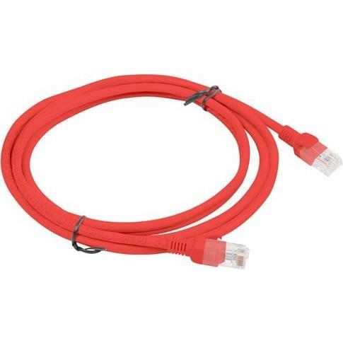 Lanberg PCU5-10CC-0200-R Netzwerkkabel 0,2 m Cat5e U/UTP (UTP) Rot (U/UTP, CAT5e, 2 m), Netzwerkkabel