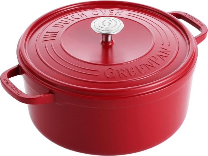 Produktbild Greenpan Featherweights Stoofpot met keramische antikleeflaag met deksel RED 22cm (Bräter + Schmortopf, Aluminium, 22 x 9.40 cm)