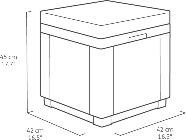 Image du produit Allibert Tabouret Cube (avec coussin)