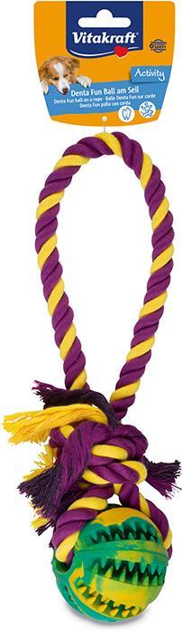 Vitakraft Denta Fun Ball in corda 24cm per cani - (10682) (Palla giocattolo per cani)
