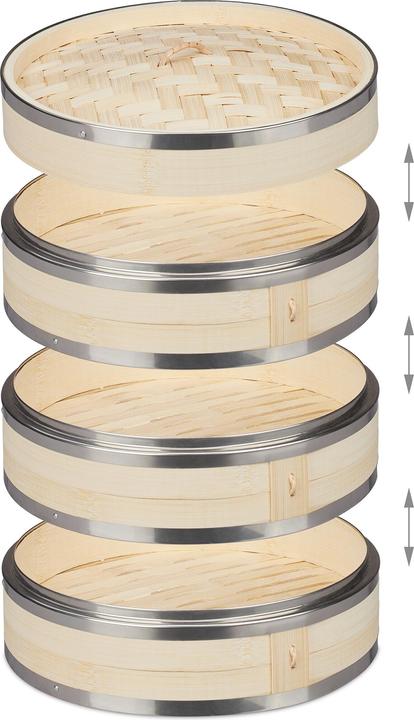Actual product image Relaxdays Dampfgarer (24 cm, Plant materials)