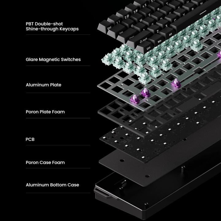 Actual product image Akko MonsGeek FUN60 Ultra-ST (US, Cable, Wireless)