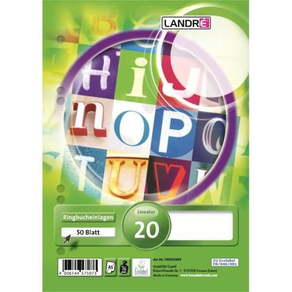 Produktbild Landré A5 Ringbucheinlagen