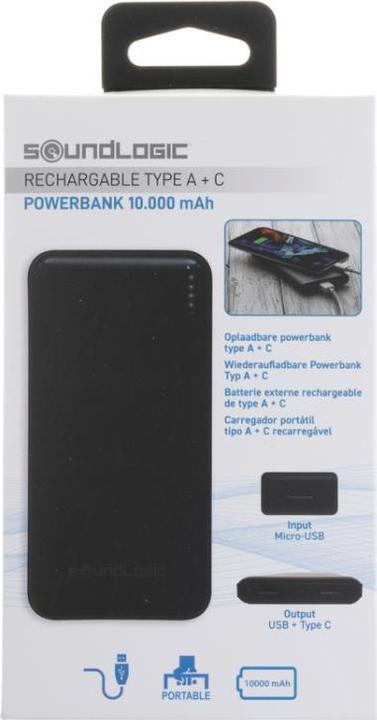 Actual product image Soundlogic 80243 10000 mAh Powerbank Black (80243)