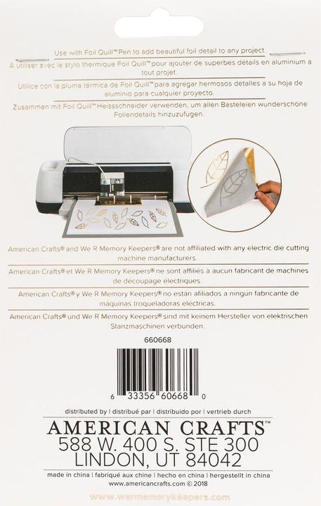 Produktbild We R Memory Keepers Folie wärmeaktiviert Silber