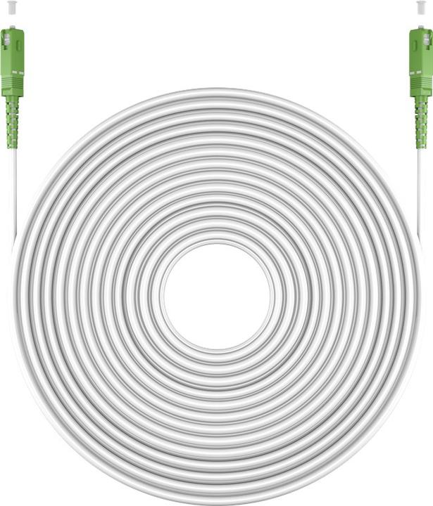 Immagine prodotto Goobay Cavo in fibra ottica FTTH, monomodale OS2 Bianco, bianco Simplex, 10 m (UTP, 10 m)