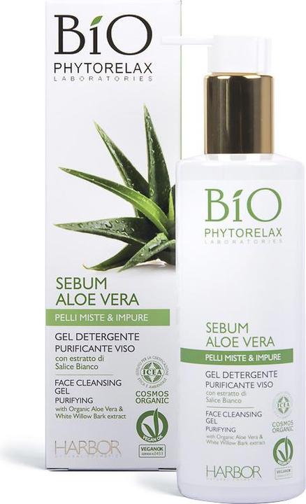 Produktbild Phytorelax Laboratories Bio Sebum Aloe Vera (Reinigungstücher Gesicht, 200 ml)