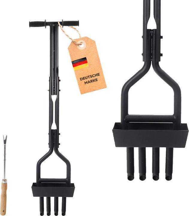 Dönges Rasenlüfter mit 4 Zinken + Kernsammelbox