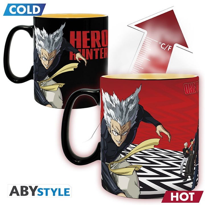 Produktbild ABYstyle One Punch Man Tazza 460ml Heat Change Saitama & Garou (460 ml, 2 x)