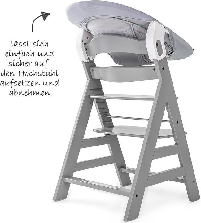 Produktbild Hauck Hochstühle Alpha Plus Grey Newborn Set - 4-tlg. Hochstuhl + (Hochstuhl)