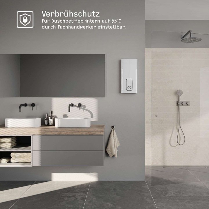 Productafbeelding Stiebel Eltron DHB 18/21/24 ST Trend Elektronische doorstroomverwarmer, temperatuur tot op de graad nauwkeurig