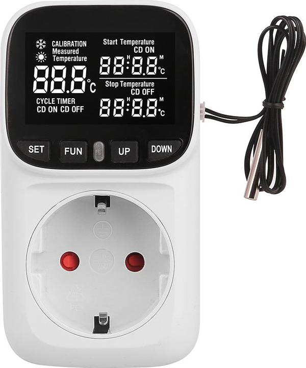Actual product image Offgridtec Temperature controller for socket outlet with digital display and external sensor