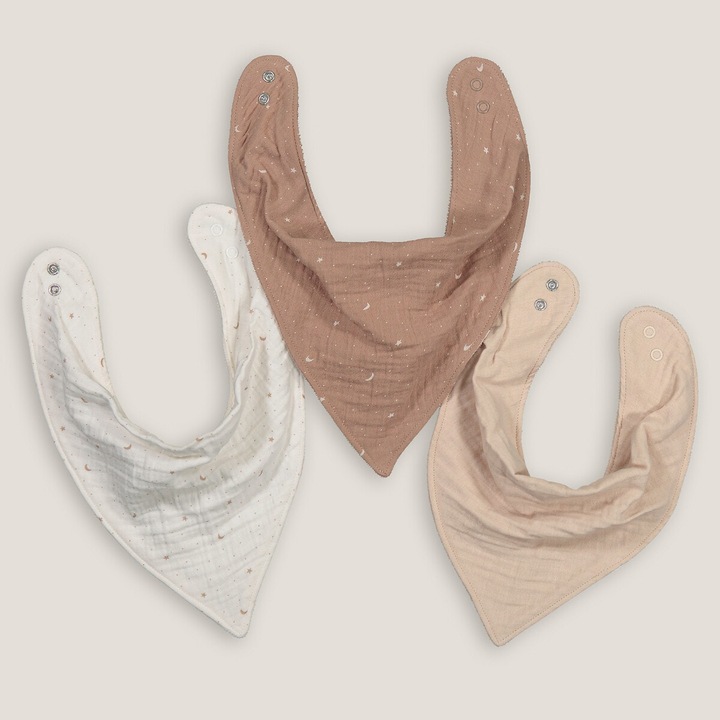 Actual product image La Redoute Collections 3-pack of cotton muslin baby scarves (0 months)