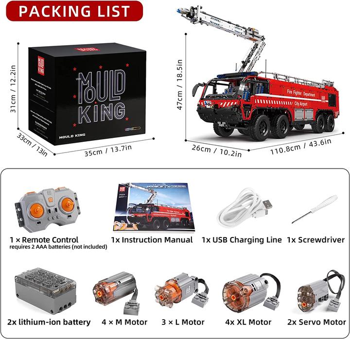Produktbild Mould King 19004 Technik Feuerwehrfahrzeug