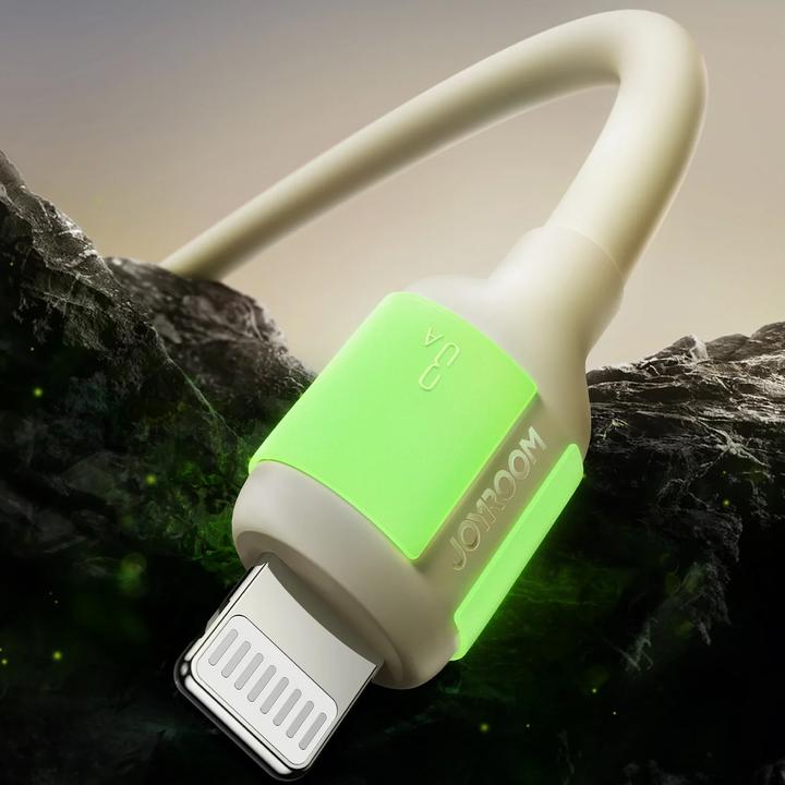 Actual product image Joyroom 3A Fast Charging Data Cable USB-A to Lightning, 2m - Beige (2 m, 30 W)