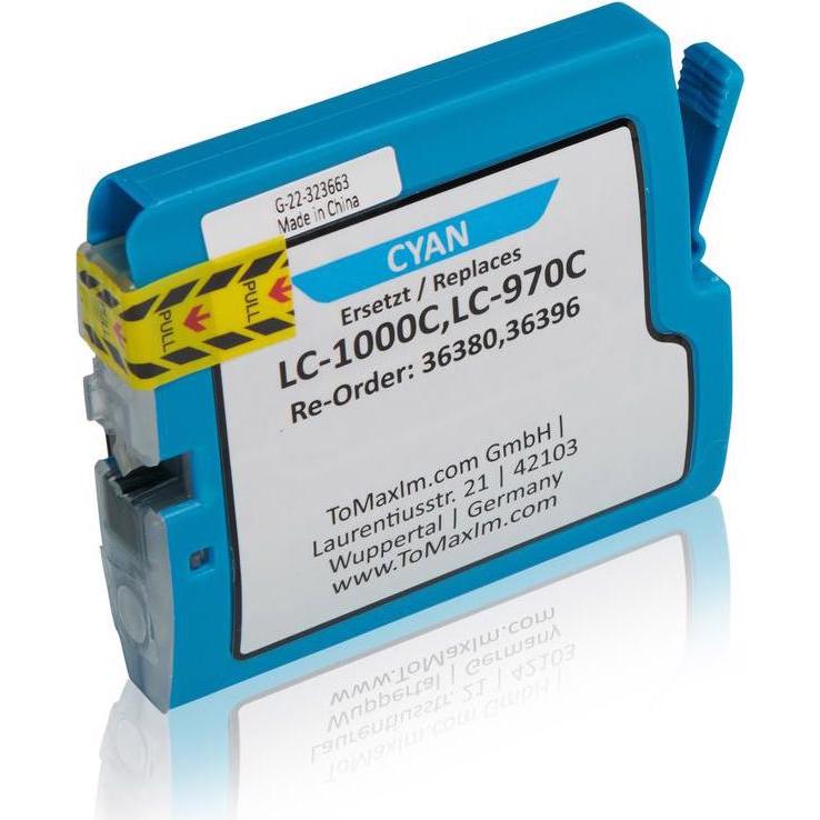 Thumbnail - Inkadoo, Druckerpatrone, Druckerpatronen kompatibel zu Brother LC-1000C XXL Tintenpatrone, cyan Cyan (C)