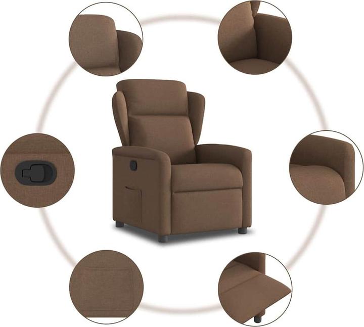 Produktbild vidaXL Relaxsessel Braun Stoff