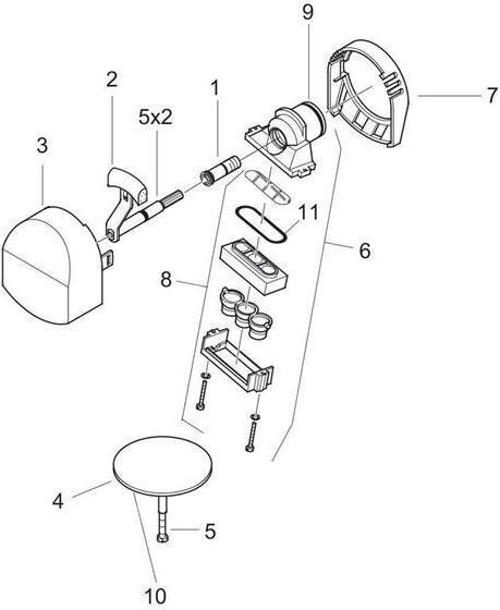 Productafbeelding hansgrohe HG EXAFILL PLUS inbouw badinlaat, afvoer en overloopset chroom