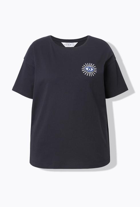 Actual product image Studio Untold Oversized Sequined Eye Embroidery Tee (42, 44)
