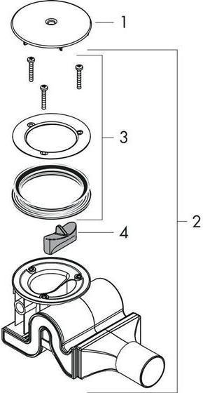 Produktbild hansgrohe HG Ablaufgarnitur RAINDRAIN 90 XXL Komplettset chrom